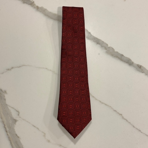 Roberto Cavaleri Silk Tie Men's Necktie Geometric - Picture 1 of 7